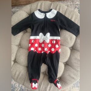 Disney Black and Red Minnie Mouse Footie